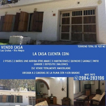 Casa en Las Grutas a 2 Cuadras de La Playa